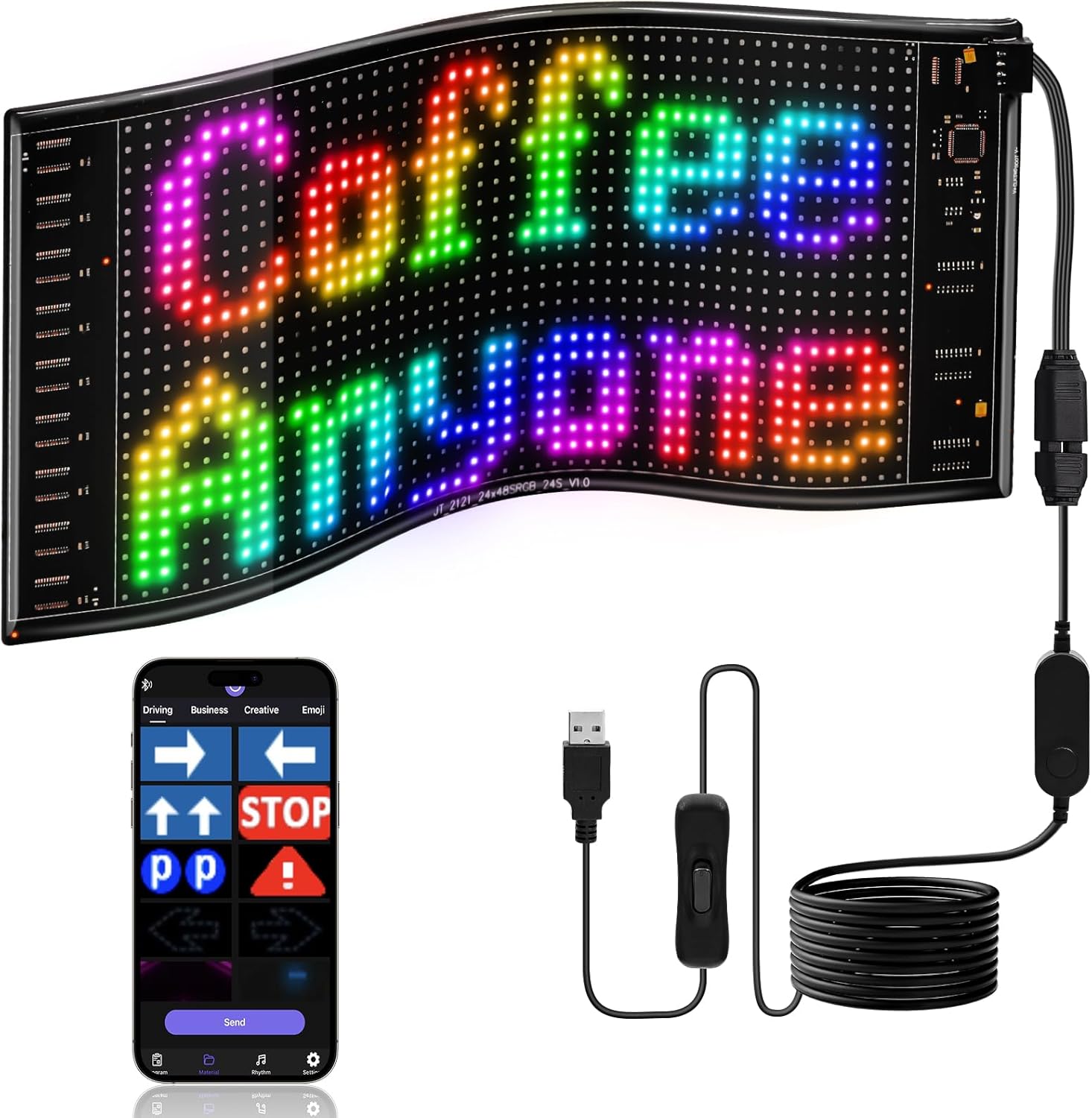 Car Led Light - Pannello pixel a matrice LED fai-da-te